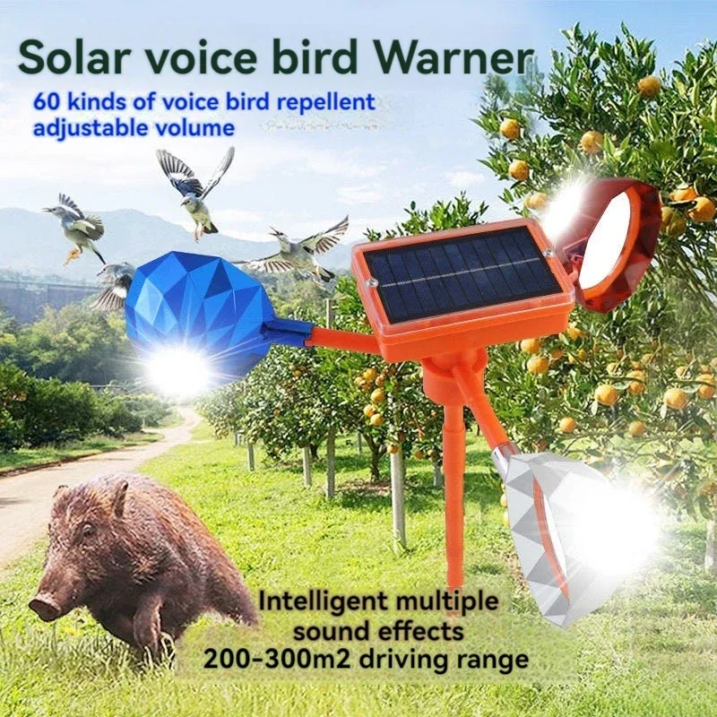 Solar Bird Scarer - Solar Bird Repeller Waterproof Solar Energy