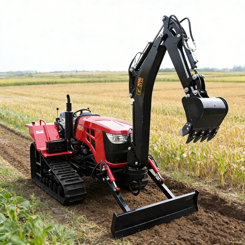 Farming Agriculture Equipment - Customized 80/120HP Rubber-tracked Tractors, Equipped with