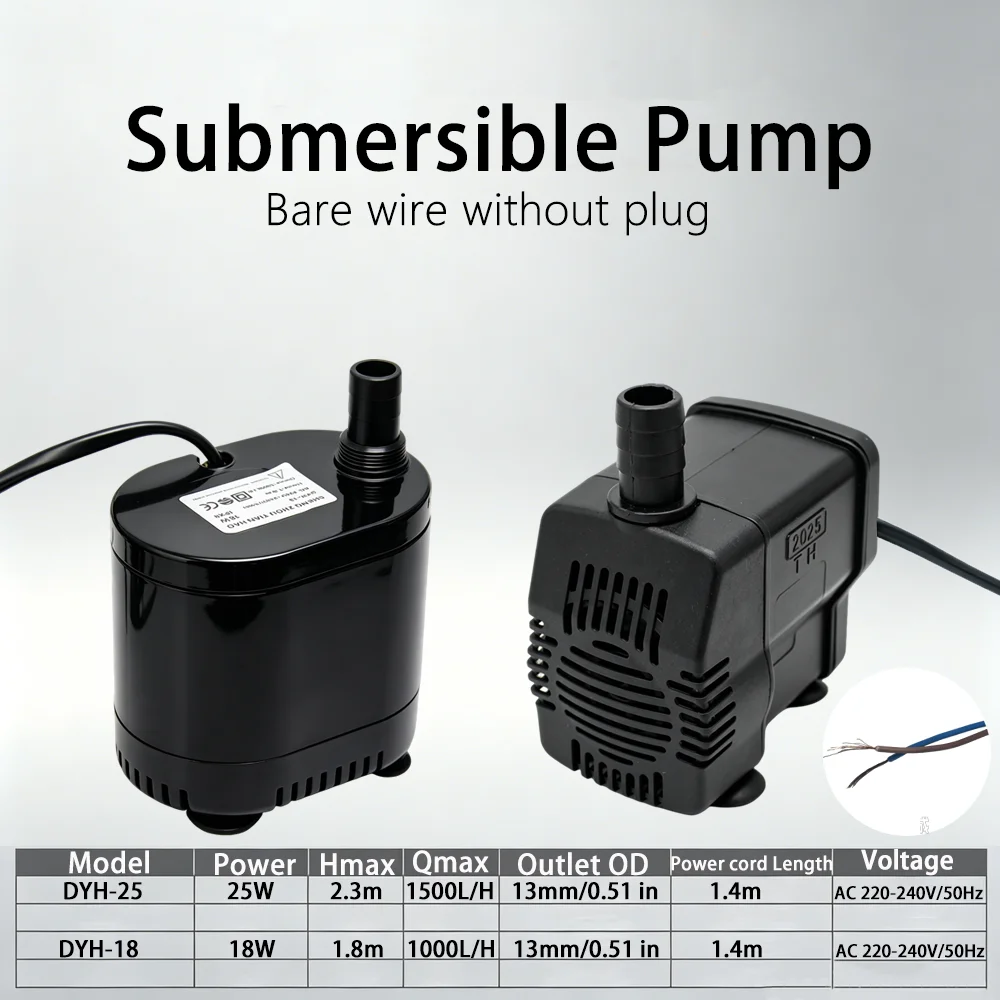 Aquaculture Aerator Pump - 1PC Submersible Pump with Bare Wire