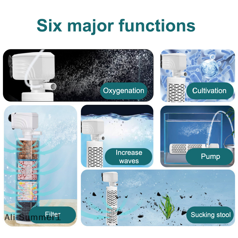 【E】3 In 1 Aquarium Filter Pump - Aquaculture Aerator Pump 评论和价格