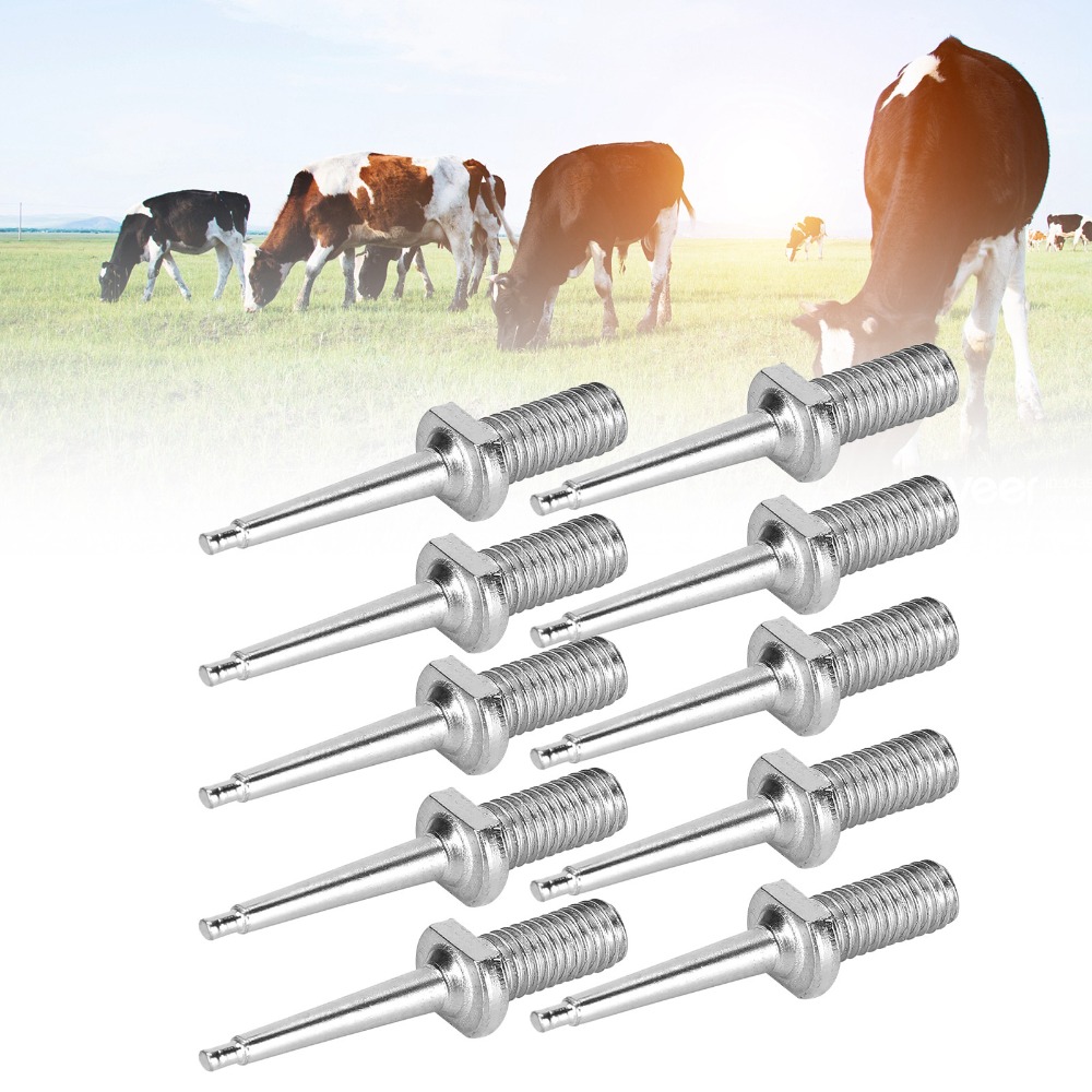 10Pcs Practical Stainless Stee - Livestock Ear Tag 评论和价格