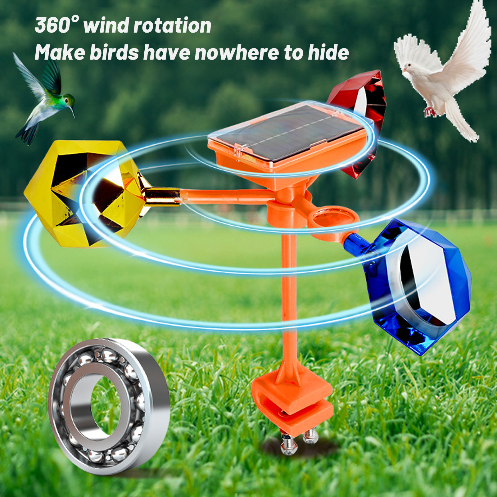 Birds Reflect Deterrent Solar  - Solar Bird Scarer 评论和价格