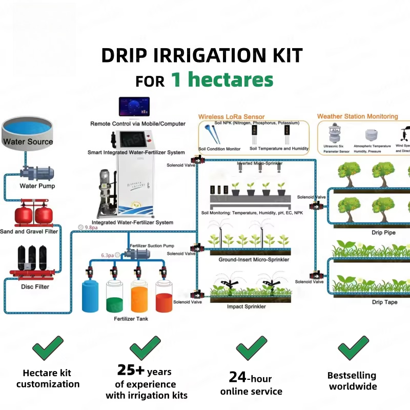 1 Hectare PE Drip Tape Irrigat - Agriculture Farming Kit 评论和价格